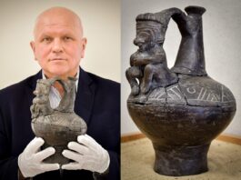 Niezwykłe strychowe odkrycie – naczynie peruwiańskiej kultury Chimú z X–XV wieku! rytualne naczynie do wody używane podczas ceremonii w Ameryce prekolumbijskiej