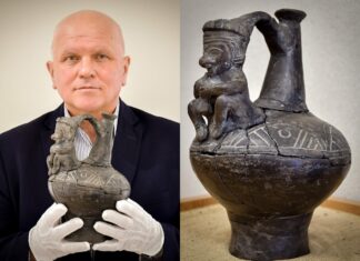 Niezwykłe strychowe odkrycie – naczynie peruwiańskiej kultury Chimú z X–XV wieku! rytualne naczynie do wody używane podczas ceremonii w Ameryce prekolumbijskiej