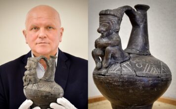 Niezwykłe strychowe odkrycie – naczynie peruwiańskiej kultury Chimú z X–XV wieku! rytualne naczynie do wody używane podczas ceremonii w Ameryce prekolumbijskiej