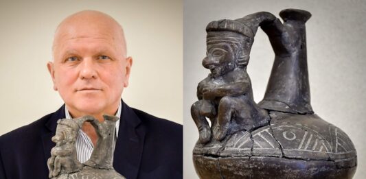 Niezwykłe strychowe odkrycie – naczynie peruwiańskiej kultury Chimú z X–XV wieku! rytualne naczynie do wody używane podczas ceremonii w Ameryce prekolumbijskiej