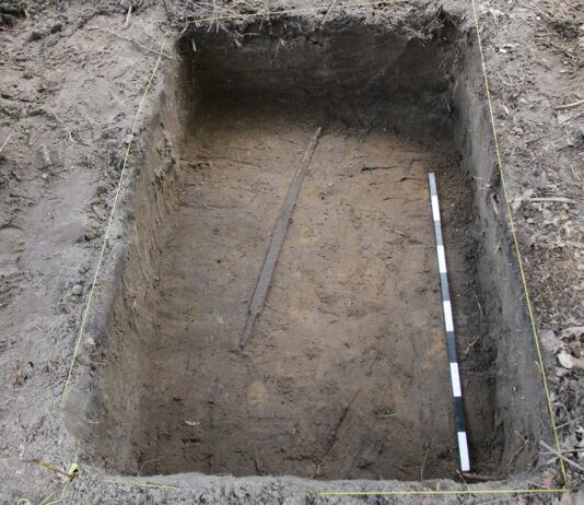 Bardzo rzadką broń białą z VIII w. odkryto w Wdeckim Parku Krajobrazowym (GALERIA) Długi miecz bojowy