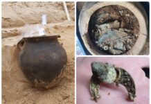 Pomorskie. Ogromne starożytne cmentarzysko ukazało kolejny niezwykły skarb! (GALERIA) popielnica lunula kultura wielbarska