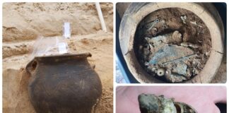 Pomorskie. Ogromne starożytne cmentarzysko ukazało kolejny niezwykły skarb! (GALERIA) popielnica lunula kultura wielbarska