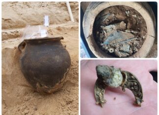 Pomorskie. Ogromne starożytne cmentarzysko ukazało kolejny niezwykły skarb! (GALERIA) popielnica lunula kultura wielbarska