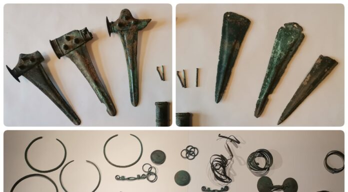 Berła i sztylety oraz ozdoby z brązu – dwa skarby z p.n.e. z woj. lubuskiego! (GALERIA) Dwa skarby z epoki brązu