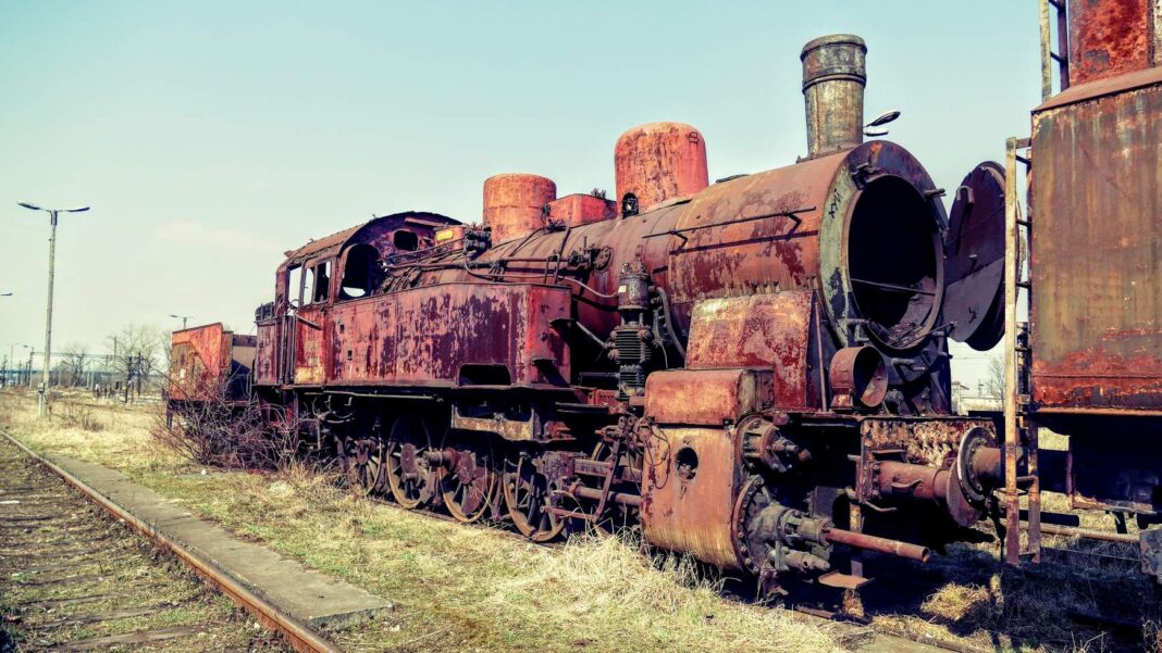 stara lokomotywa w Płaszowie