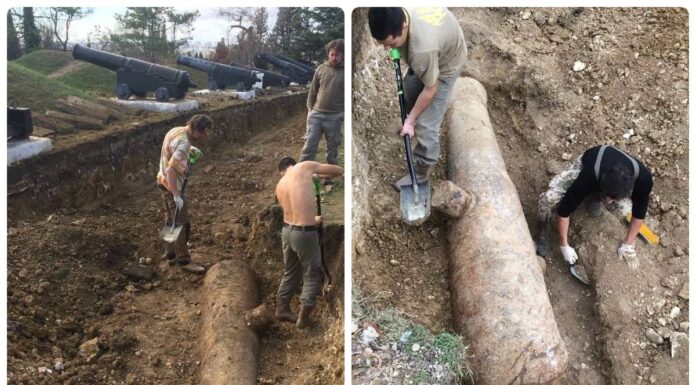 Pod latarnią najciemniej… armata z XIX w. odkryta w bastionie (GALERIA)