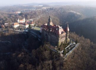Pożar na Zamku Książ – ktoś podłożył ogień! Zamek Książ w Wałbrzychu