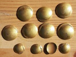 Celtyckie złote monety sprzed 2 tys. lat odkryte w Niemczech Pierwszych 11 monet odkryto w Brandenburgii w Niemczech fot. W. Herkt