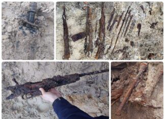 Skład broni z okresu IIWŚ odkryty na budowie w Sopocie (GALERIA) arsenal broni Sopot