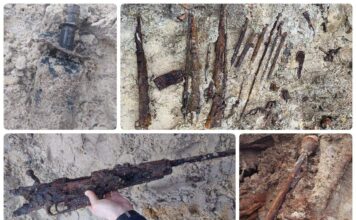 Skład broni z okresu IIWŚ odkryty na budowie w Sopocie (GALERIA) arsenal broni Sopot