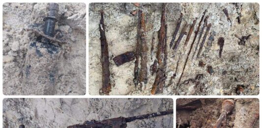 Skład broni z okresu IIWŚ odkryty na budowie w Sopocie (GALERIA) arsenal broni Sopot