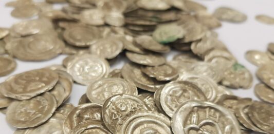 Skarb średniowiecznych monet znaleziony przez „psa” na spacerze… (GALERIA +FILM) Skarb srebrnych monet odkryty w okolicy Wałbrzycha