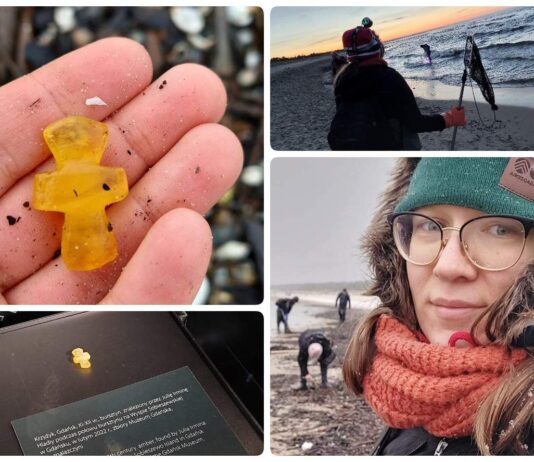 Znalazła bursztynowy krzyżyk z XII wieku – galeria i wywiad! Bursztynowy średniowieczny krzyżyk