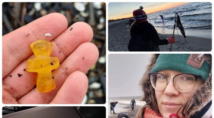 Znalazła bursztynowy krzyżyk z XII wieku – galeria i wywiad! Bursztynowy średniowieczny krzyżyk