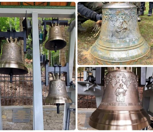 Po 80 latach na pustelnię św. Jana z Dukli wróciły trzy dzwony – jeden odkryli pasjonaci! Trzy dzwony wróciły na dzwonnice przy pustelni świętego Jana z Dukli