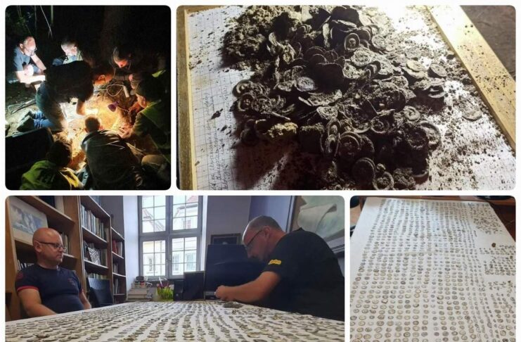 Skarb srebrnych monet odkryty wykrywaczem metali