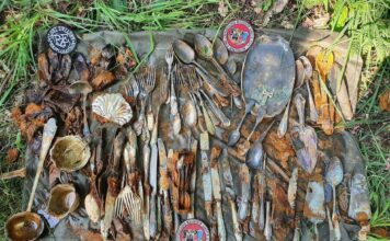 Garnek pełen srebra został odkryty w okolicach Lubania przez poszukiwaczy (GALERIA +FILM) Depozyt ze srebrną zastawą