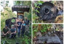 Fragmenty czołgu T-34 odnalezione przez poszukiwaczy pod Fromborkiem Poszukiwania elementów pancernych z lutego 1945 roku