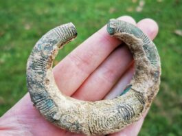 Wyjątkowy artefakt sprzed 4 tys. lat znaleziony pod Brzeskiem wykrywaczem (GALERIA) Bransoleta z epoki brązu znaleziona wykrywaczem metali
