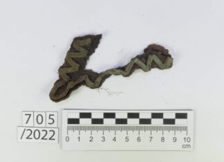 Westerplatte. 1500 artefaktów z IX etapu badań archeologicznych Patka mundurowa szeregowego żołnierza Wojska Polskiego