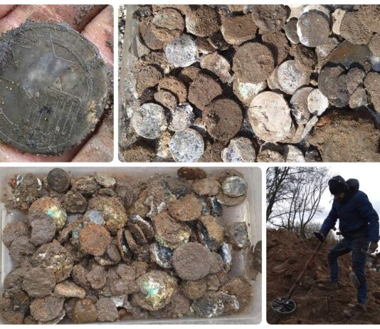 Skarb monet z Getta odkryty przez poszukiwaczy w Łodzi (GALERIA +FILM) Skarb monet z Getta odkryty przez poszukiwaczy w Łodzi