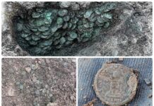 Skarb 8000 rzymskich monet z IV wieku odkryty wykrywaczem (GALERIA) Skarb rzymskich monet odkryty w Anglii