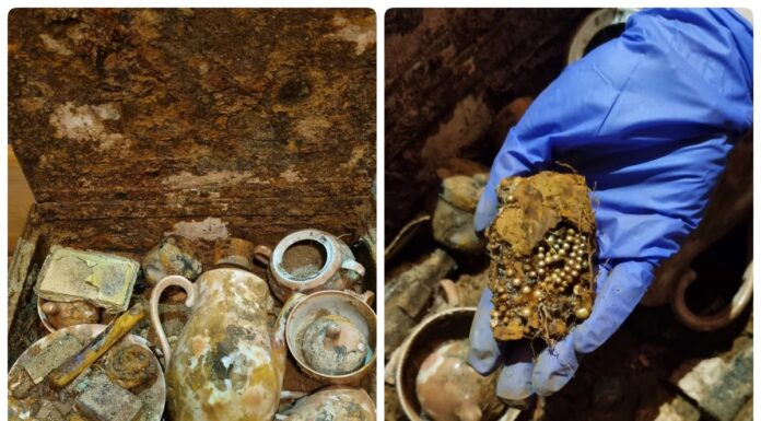 „Skrzynia skarbów” odkryta podczas budowy w Zielonej Górze Skrzynia skarbów odnaleziona przy budowie kąpieliska w Zielonej Górze