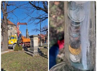 Kapsuła czasu z XIX wieku odkryta w Oławie (GALERIA) Kapsuła czasu odkryta pod pomnikiem w Oławie