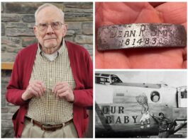 Nieśmiertelnik żołnierza USA z załogi B-24 po latach wraca do rodziny (GALERIA) Srebrna bransoletka żołnierza USA wraca do rodziny