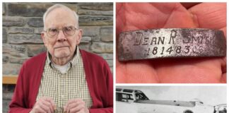 Nieśmiertelnik żołnierza USA z załogi B-24 po latach wraca do rodziny (GALERIA) Srebrna bransoletka żołnierza USA wraca do rodziny