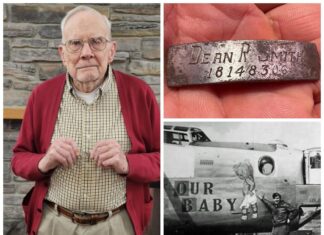 Nieśmiertelnik żołnierza USA z załogi B-24 po latach wraca do rodziny (GALERIA) Srebrna bransoletka żołnierza USA wraca do rodziny