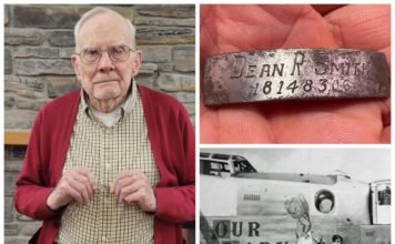 Nieśmiertelnik żołnierza USA z załogi B-24 po latach wraca do rodziny (GALERIA) Srebrna bransoletka żołnierza USA wraca do rodziny