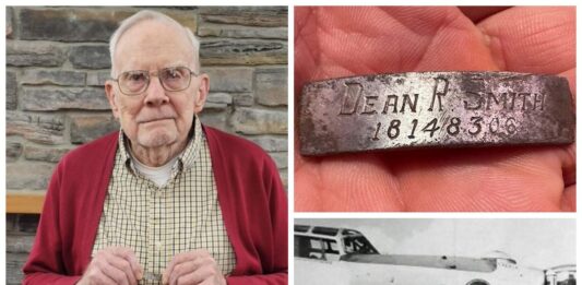 Nieśmiertelnik żołnierza USA z załogi B-24 po latach wraca do rodziny (GALERIA) Srebrna bransoletka żołnierza USA wraca do rodziny