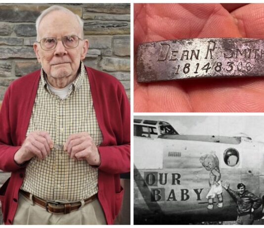 Nieśmiertelnik żołnierza USA z załogi B-24 po latach wraca do rodziny (GALERIA) Srebrna bransoletka żołnierza USA wraca do rodziny