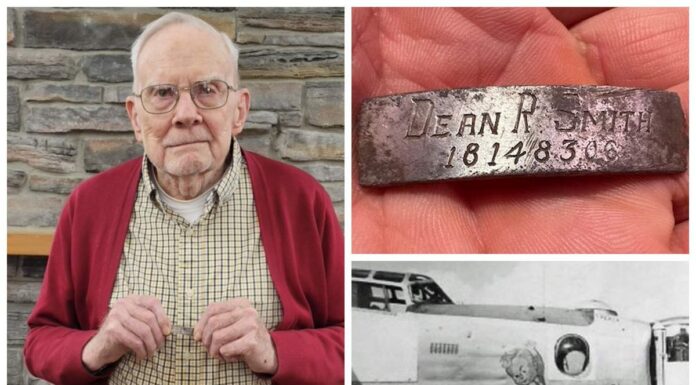 Nieśmiertelnik żołnierza USA z załogi B-24 po latach wraca do rodziny (GALERIA) Srebrna bransoletka żołnierza USA wraca do rodziny