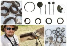 Lubelskie. Skarb ozdób z epoki brązu odkryty przez poszukiwacza (GALERIA +FILM) skarb z epoki brazu