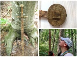 Świetnie zachowany średniowieczny miecz z runami odkryty wykrywaczem (GALERIA) Średniowieczny miecz odkryty w Rumunii