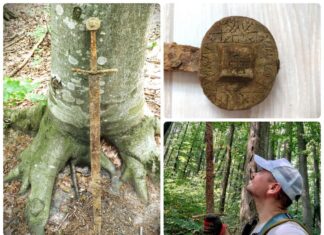 Świetnie zachowany średniowieczny miecz z runami odkryty wykrywaczem (GALERIA) Średniowieczny miecz odkryty w Rumunii