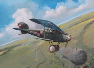 Rocznica pierwszego w historii polskiego lotnictwa zestrzelenia balonu nieprzyjacielskiego Obraz przedstawiający scenę ataku pil. Franciszka Jacha na balon ukraiński autorstwa Pana Roberta Firszta