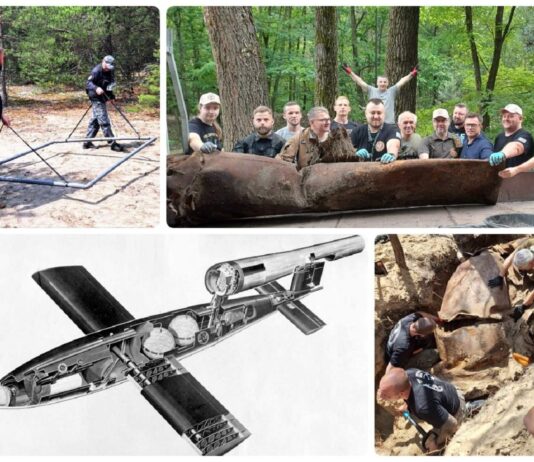 V1 – tajna broń z IIWŚ odkryta na Pustyni Błędowskiej (GALERIA) Pasjonaci Historii Polonia Minor i Kanał Historyczny Adama Sikorskiego odkrycie V-1.