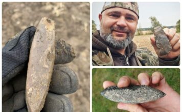 Trzy różne siekierki neolityczne odkryte na Kujawach (GALERIA) Neolityczne siekierki odkryte przez Weles Grupa historyczno eksploracyjna