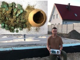 Skarb 466 monet z XVII wieku odkryty przy budowie domu