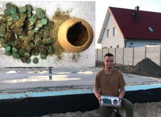 Skarb 466 monet z XVII wieku odkryty przy budowie domu