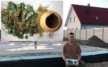 Skarb 466 monet z XVII wieku odkryty przy budowie domu