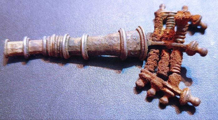 Przerwanie prac poszukiwawczych. Znaleziska świadczą o odkryciu pradawnego cmentarza! srebrna fibula