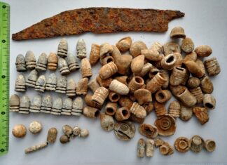 Odkryli miejsce bitwy powstańców z 1863 roku! Dziesiątki zabytków… (GALERIA) ołowiane pociski i kule oraz żelazny nóż