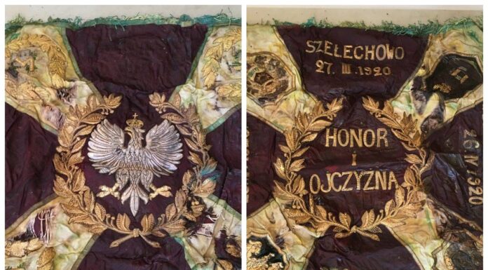Sztandar oraz proporzec 4. Pułku Strzelców Podhalańskich odnaleziony! (GALERIA) Sztandar 4 Pułku Strzelców Podhalańskich