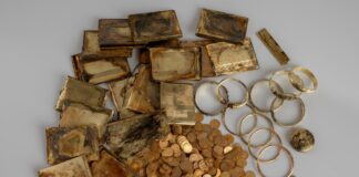 Czechy. Na spacerze odkryli ponad 7 kg złota! (GALERIA) Depozyt ze złotym skarbem odkryty w Czechach fot. Muzeum východních Čech v Hradci Králové