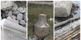 Warszawa. Susza kolejny raz odsłania zabytki w Wiśle! Zabytki z Wisły fot. Daniel Ciołek